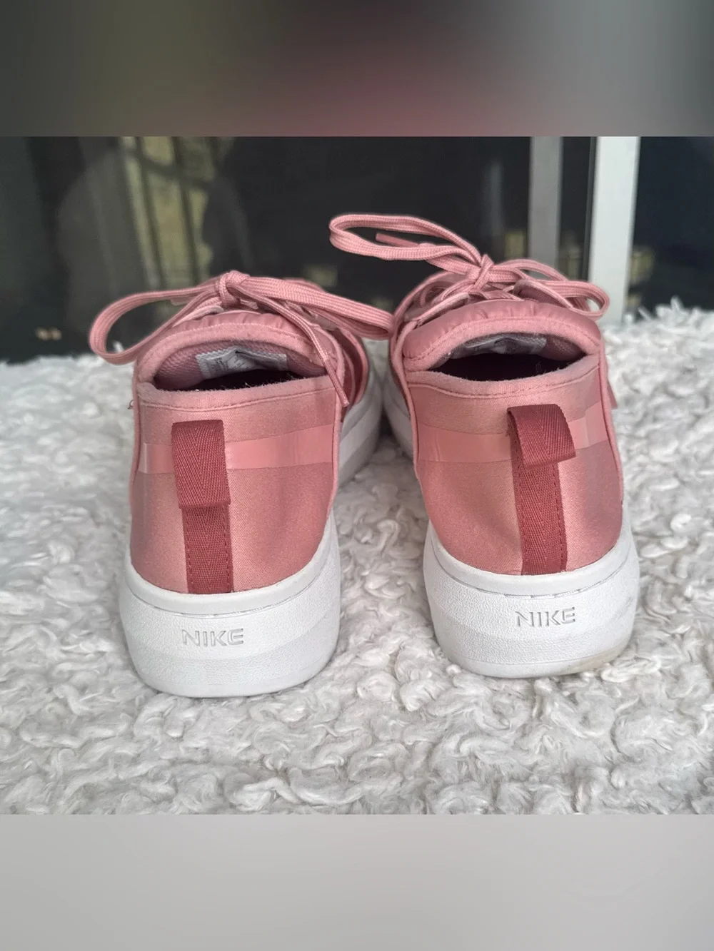 Nike Women's Rose Pink Low-Top Lace-Up Sneakers UNISEX